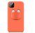 Capa para iPhone 11 Pro Silicone 2 em 1 Suporte para AirPods Pêssego