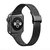 Pulseira Aço Milanese Fina Preta Compatível com Apple Watch na internet