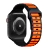 Pulseira Esportiva Silicone Action Dual Color Preto Laranja Compatível com Apple Watch