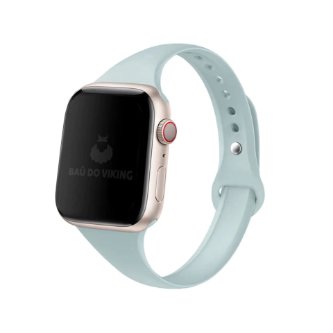 Pulseira Sport Slim Silicone Azul-Turquesa Compatível com Apple Watch