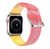 Pulseira Silicone Fecho Clássico Translúcida Amarelo Rosa Compatível com Apple Watch