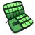 Estojo Organizador Médio Cinza Verde Para 9 Pulseiras de Apple Watch Cabos Carregadores e Fones