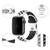 Imagem do Pulseiras Silicone Furos Duplo Fecho Branco Preto Compatível com Apple Watch