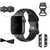 Imagem do Pulseiras Silicone Furos Duplo Fecho Preto Compatível com Apple Watch