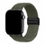 Pulseira Nylon Solo Trançada Magnética Verde-Militar Compatível com Apple Watch