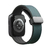 Pulseira Borracha Fecho Magnético Carbono Verde Preto Compatível com Apple Watch