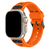 Pulseira Silicone Robusta Web Laranja Compatível com Apple Watch Ultra
