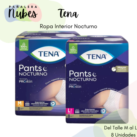 ROPA INTERIOR TENA NOCTURNO x8un.