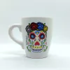 Taza Cónica calavera Flores