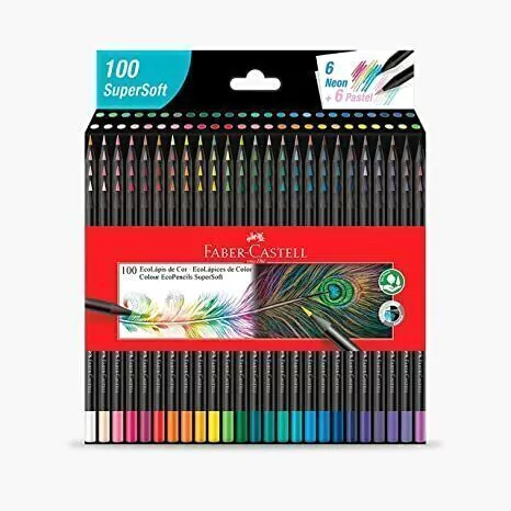ECOLÁPIS DE COR 100 CORES SUPERSOFT - FABER-CASTELL
