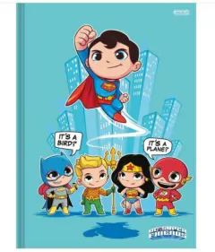 CADERNO BROCHURA 80 F. DC SUPER FRIENDS - CAPAS SORTIDAS - S/D - MAGIC PLACE PAPELARIA