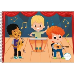CADERNO ESPIRAL CAPA DURA MEIA PAUTA SAPECA MASCULINO 40 FOLHAS - TILIBRA - CAPAS DIVERSAS - MAGIC PLACE PAPELARIA