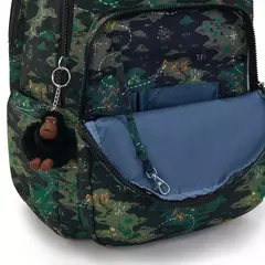 MOCHILA KIPLING SEOUL COLLEGE EXTRA CAMO TREASURE - loja online