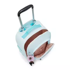 MOCHILA RODINHAS KIPLING NEW ZEA BLUE SKY METALIZADA na internet