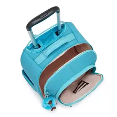 MOCHILA RODINHAS KIPLING NEW ZEA FUNKY TURQ BL - MAGIC PLACE PAPELARIA