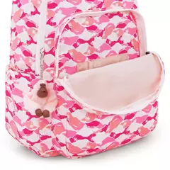 MOCHILA KIPLING SEOUL PINK PALM - loja online