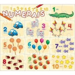 Imagem do QUEBRA-CABEÇA 24 PEÇAS PEDAGÓGICO - CORES, NUMEROS E VOGAIS - TILIBRA