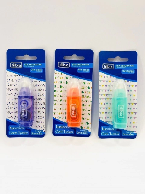 FITA DECORATIVA ACB 5MM X 3M SORTIDAS TILIBRA