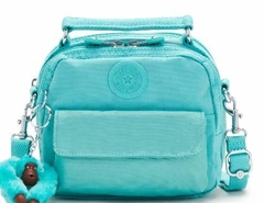 BOLSA PUCK KIPLING - SEA GREEN MET BL