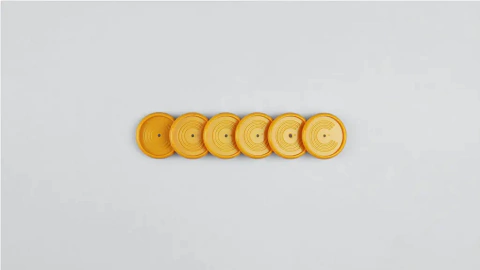 DISCOS G + ELÁSTICO - AMARELO SOL