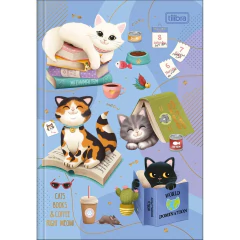 CADERNO BROCHURA CAPA DURA 1/4 PURRFECT CATS - 80 FOLHAS - SORTIDO na internet