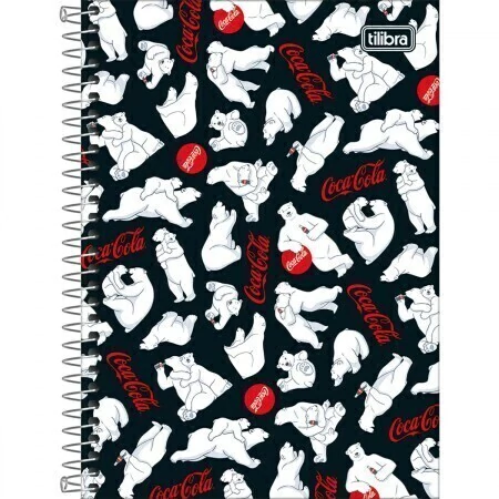 CADERNO ESPIRAL CAPA DURA 1/4 COCA-COLA 80 FOLHAS