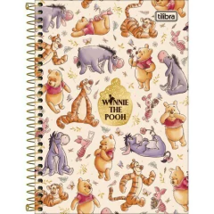 CADERNO ESPIRAL CAPA DURA 1/4 POOH 80 FOLHAS - comprar online