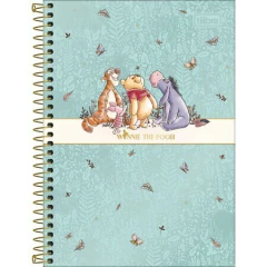 CADERNO ESPIRAL CAPA DURA 1/4 POOH 80 FOLHAS - MAGIC PLACE PAPELARIA
