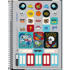 CADERNO ESPIRAL CAPA DURA UNIVERSITÁRIO 1 MATÉRIA SHOW MASCULINO - 80 FOLHAS - loja online