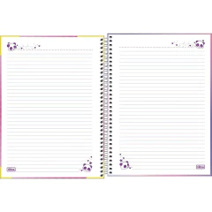 CADERNO ESPIRAL CAPA DURA UNIVERSITÁRIO 10 MATÉRIAS LOVELY FRIEND 160 FOLHAS - SORTIDO