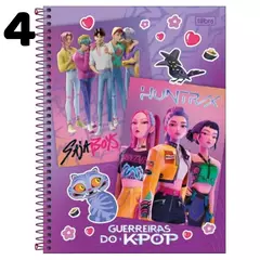 CADERNO CD UNIVERSITARIO ESPIRAL GUERREIROS DO K- POP 80 FLS - MAGIC PLACE PAPELARIA