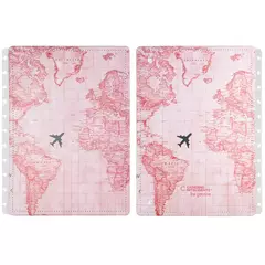 CAPA E CONTRACAPA BY GOCASE MAPA MUNDI ROSA - MEDIO