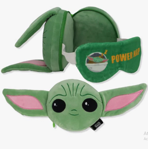 SLEEPY MASK 2 EM 1 BABY YODA - ZONA CRIATIVA