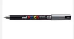 CANETA POSCA - PC- 1MR - UNIBALL - COR: PRATA - comprar online