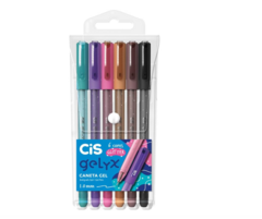 CANETA GELYX 1,0 MM EST C/6 GLITTER - CIS