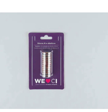 DISCOS + ELASTICO ROSE GOLD - G (31MM) - CADERNO INTELIGENTE