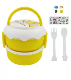 MARMITA INFANTIL DUPLA C/2 TALHERES PLASTICOS - comprar online