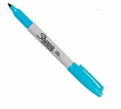 MARCADOR PERMANENTE SHARPIE FINO AZUL TURQUESA