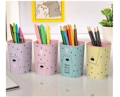 PORTA CANETAS DECORADO CUTE PLASUTIL C/4 - MAGIC PLACE PAPELARIA