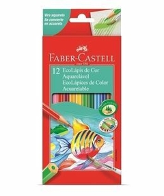 LÁPIS DE COR AQUARELÁVEL , FABER-CASTELL 12 CORES