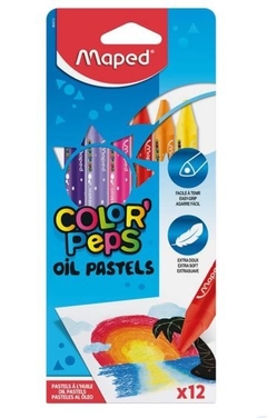 GIZ PASTEL ESTOJO 12 CORES - COLOR PEPS MAPED