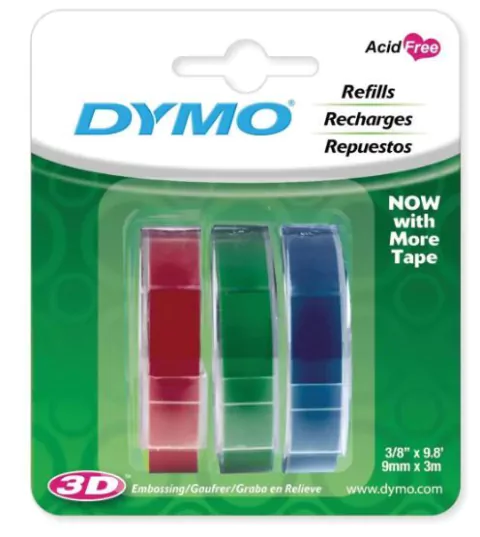 FITA PARA ROTULADOR MANUAL - BLISTER COM 3, 9MMX3M DYMO