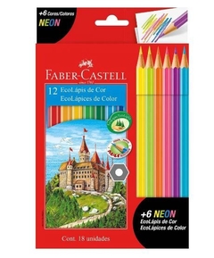 ECOLAPIS 12 CORES + 6 NEON - FABER CASTELL