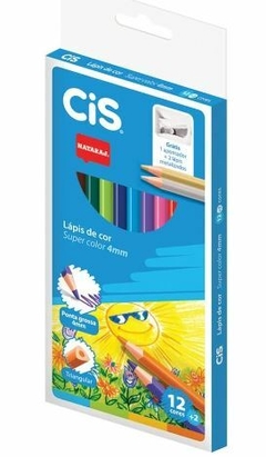 LÁPIS DE COR - 4 MM - 12 + 2 CORES - CIS