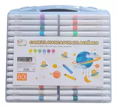 KIT CANETINHA MARCADOR DE ACRÍLICO - 60 CORES - comprar online
