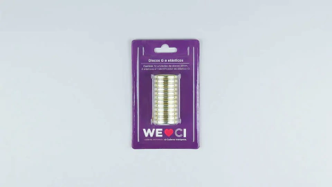 DISCOS G + ELÁSTICO - DOURADO