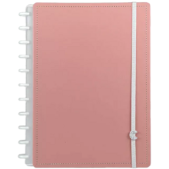 CADERNO ROSE PASTEL GRANDE - CADERNO INTELIGENTE