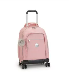 MOCHILA DE RODINHA KIPLING NEW ZEA BRIDAL ROSA - MAGIC PLACE PAPELARIA