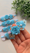 Headband Lorena (azul) - Faixinha de Meia