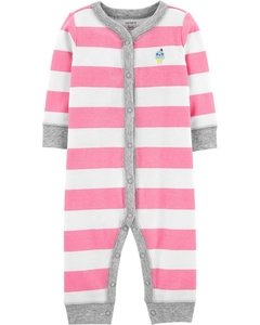 Pijama Algodón Rayado Rosa
